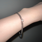【129カット】#228 flat link chain bracelet【SV】