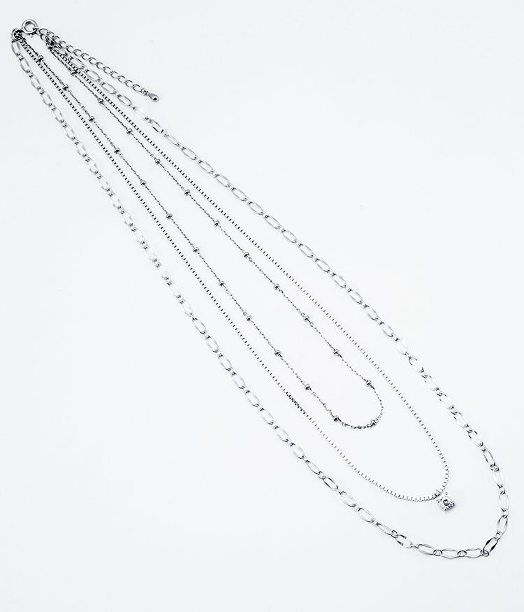 【社販】#226 three-strand necklace【SV】